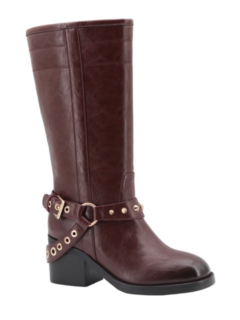 Loretta Stud Boot,COSMO Footwear,COSMO Harlow Studded Harness Tall Boots | Fashion Boots