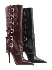 Isolde Buckle Boot,COSMO Footwear,Isolde Buckle Boot | Fashion Women Buckle Decor Boots