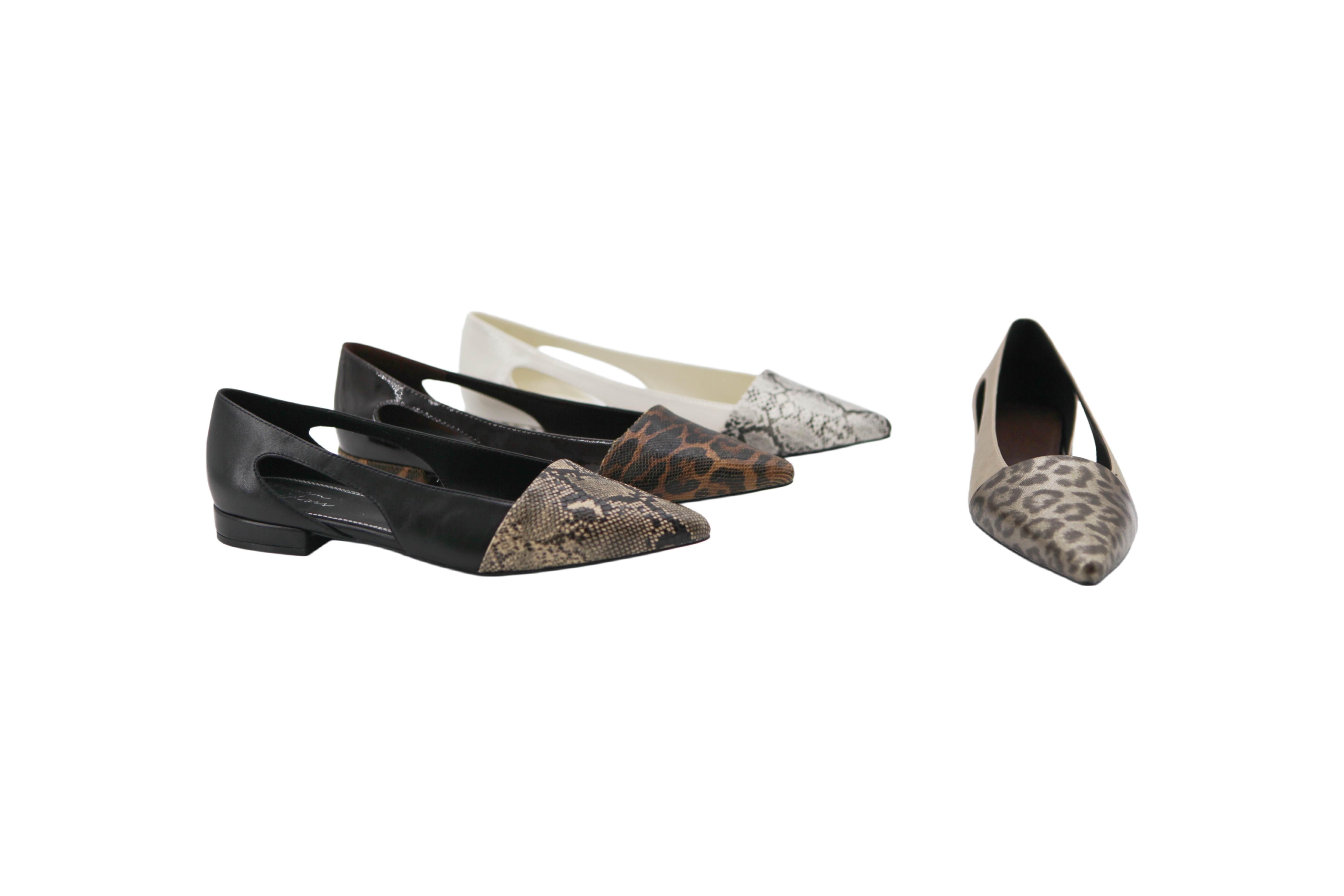 Marcela Leopard Flat,COSMO Footwear,Leopard Print Cutout Pointed Toe Flats