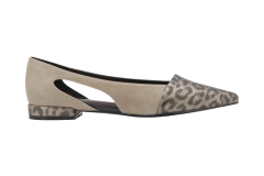 Marcela Leopard Flat,COSMO Footwear,Leopard Print Cutout Pointed Toe Flats