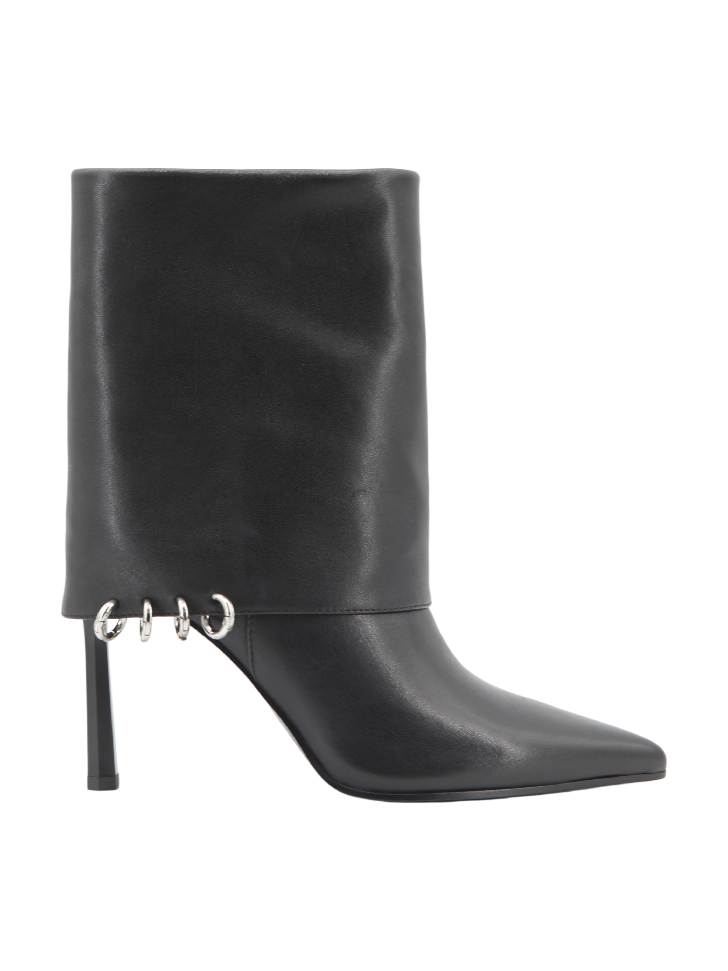 Britta Fur Boot,COSMO Footwear,Cow Print Fur Patchwork Stiletto Ankle Boots