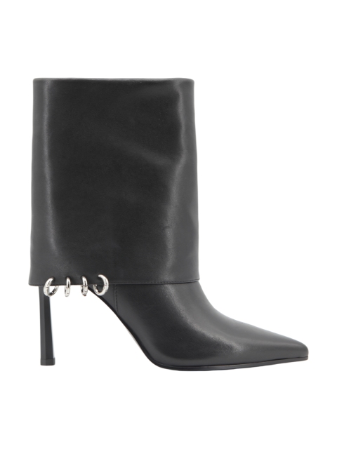 Britta Fur Boot,COSMO Footwear,Cow Print Fur Patchwork Stiletto Ankle Boots