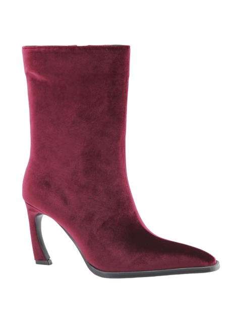 Valda Sculpt Boot,COSMO Footwear,Velvet Hollow Curved Heel Ankle Boots