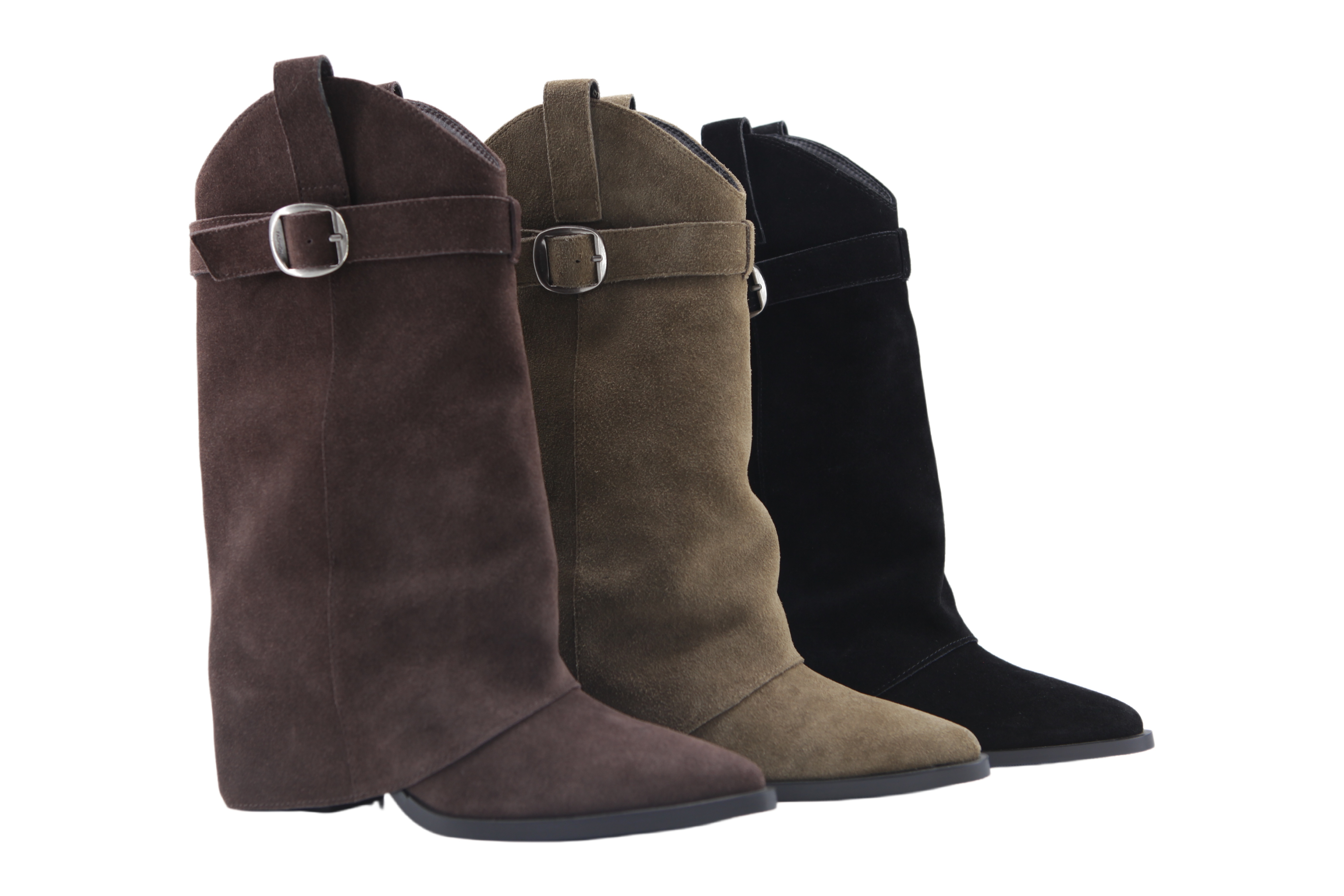 Talia Gauge Boot,COSMO Footwear,Fold‑Over Western Wedge Boots