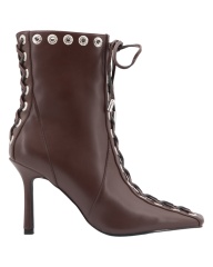 Elara Laced Boot,COSMO Footwear,Corset Lace‑Up Stiletto Ankle Boots