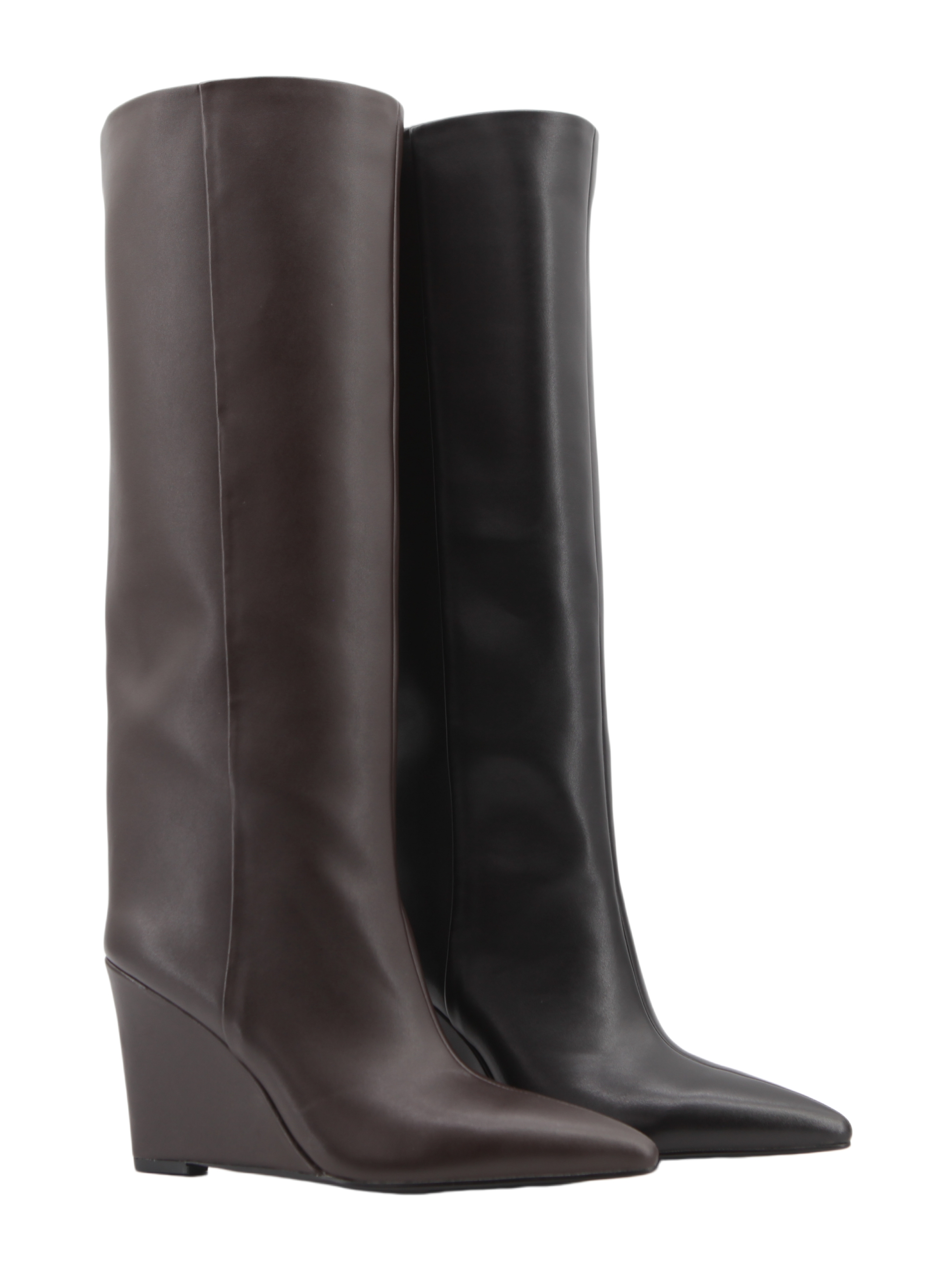 Nayara Angle Boot,COSMO Footwear,Pointed Toe Slouch Wedge Tall Boots