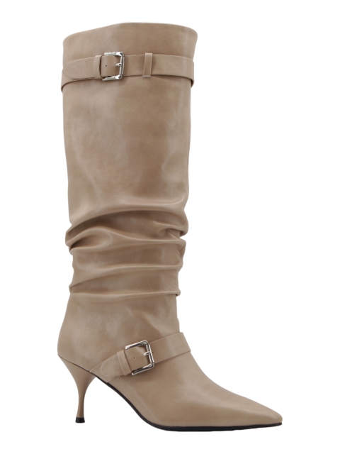 Freya Gather Boot,COSMO Footwear,Double Buckle Slouch Stiletto Tall Boots