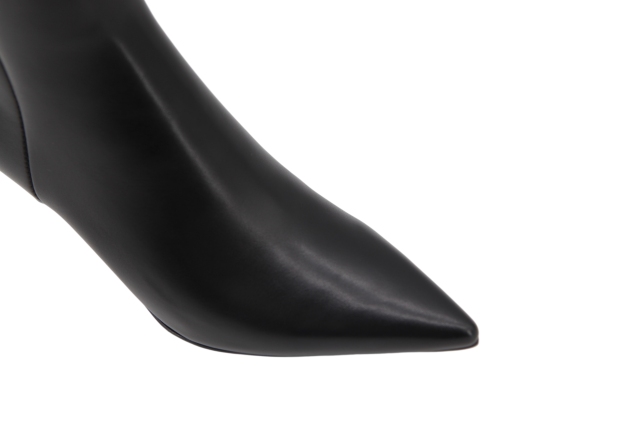 Vesta Punto Boot,COSMO Footwear,Black Bow Strap Pointed Toe Ankle Boots