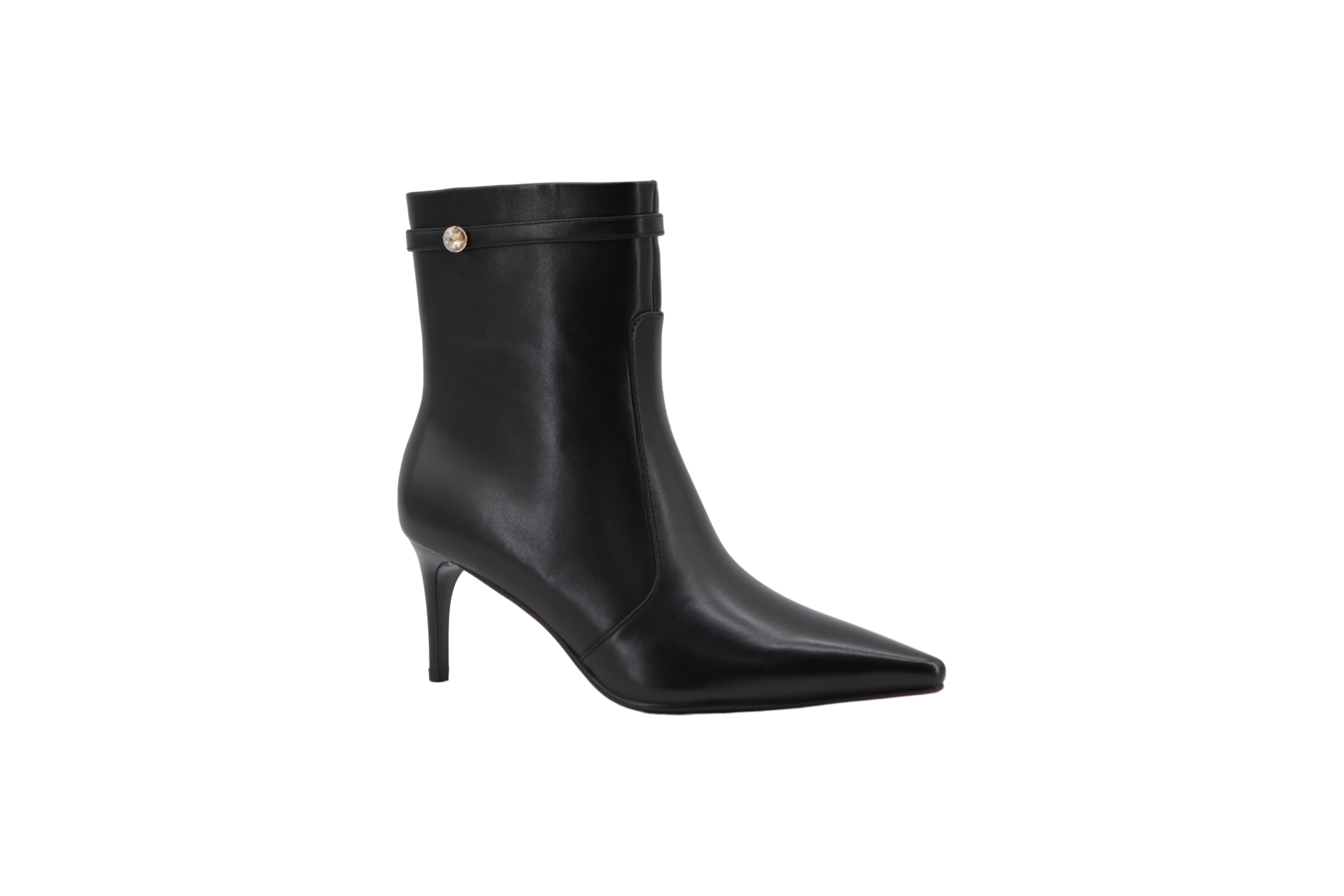 Vesta Punto Boot,COSMO Footwear,Black Bow Strap Pointed Toe Ankle Boots