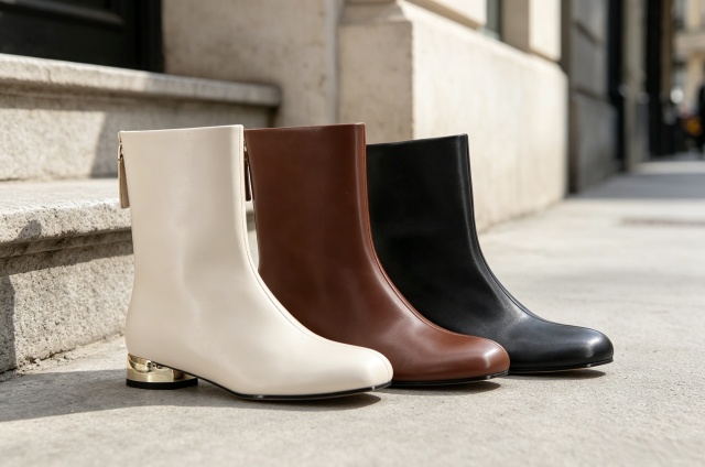 Cielo Boots,COSMO Footwear,Women Light Brown Metallic Heel Ankle Boots