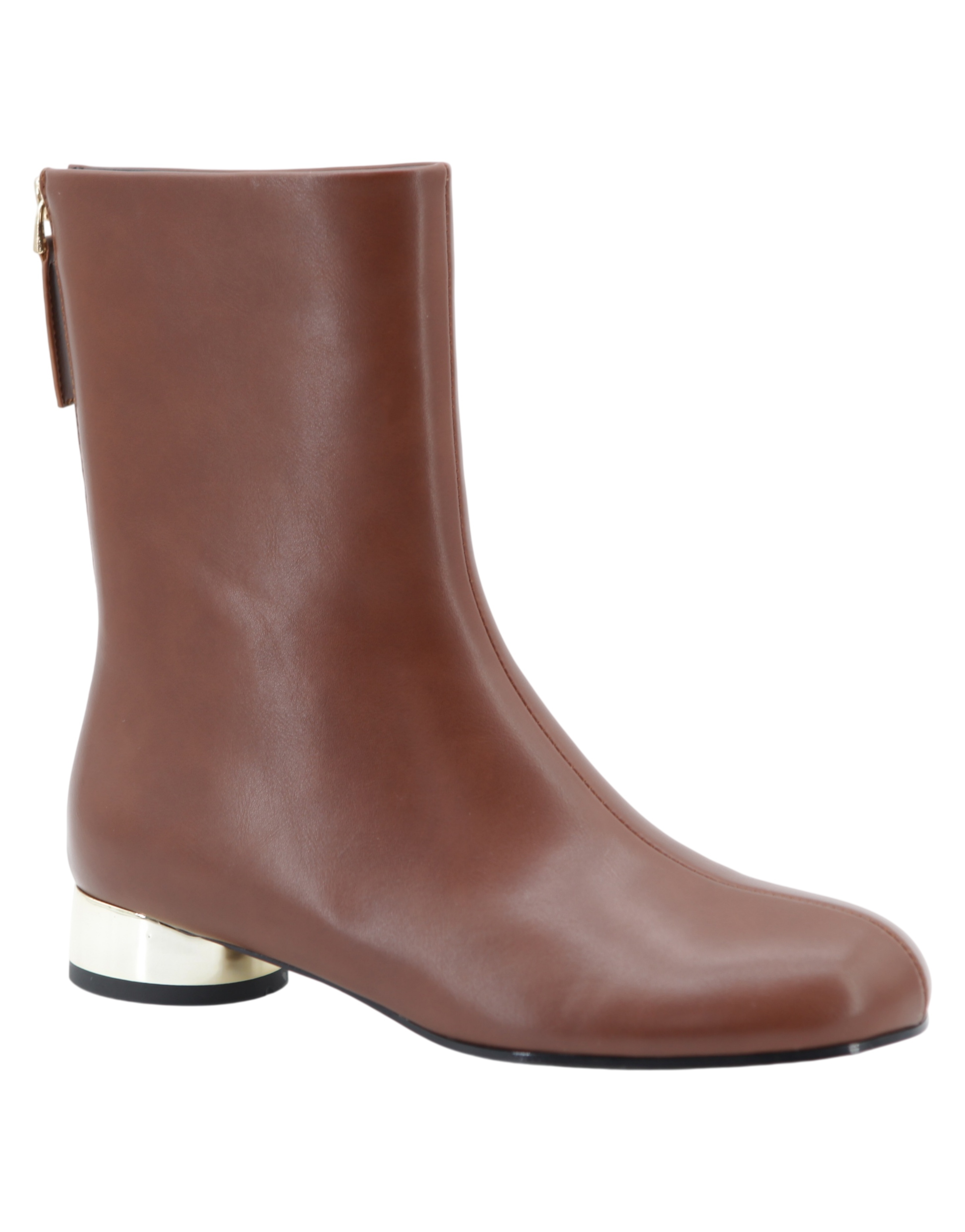Cielo Boots,COSMO Footwear,Women Light Brown Metallic Heel Ankle Boots