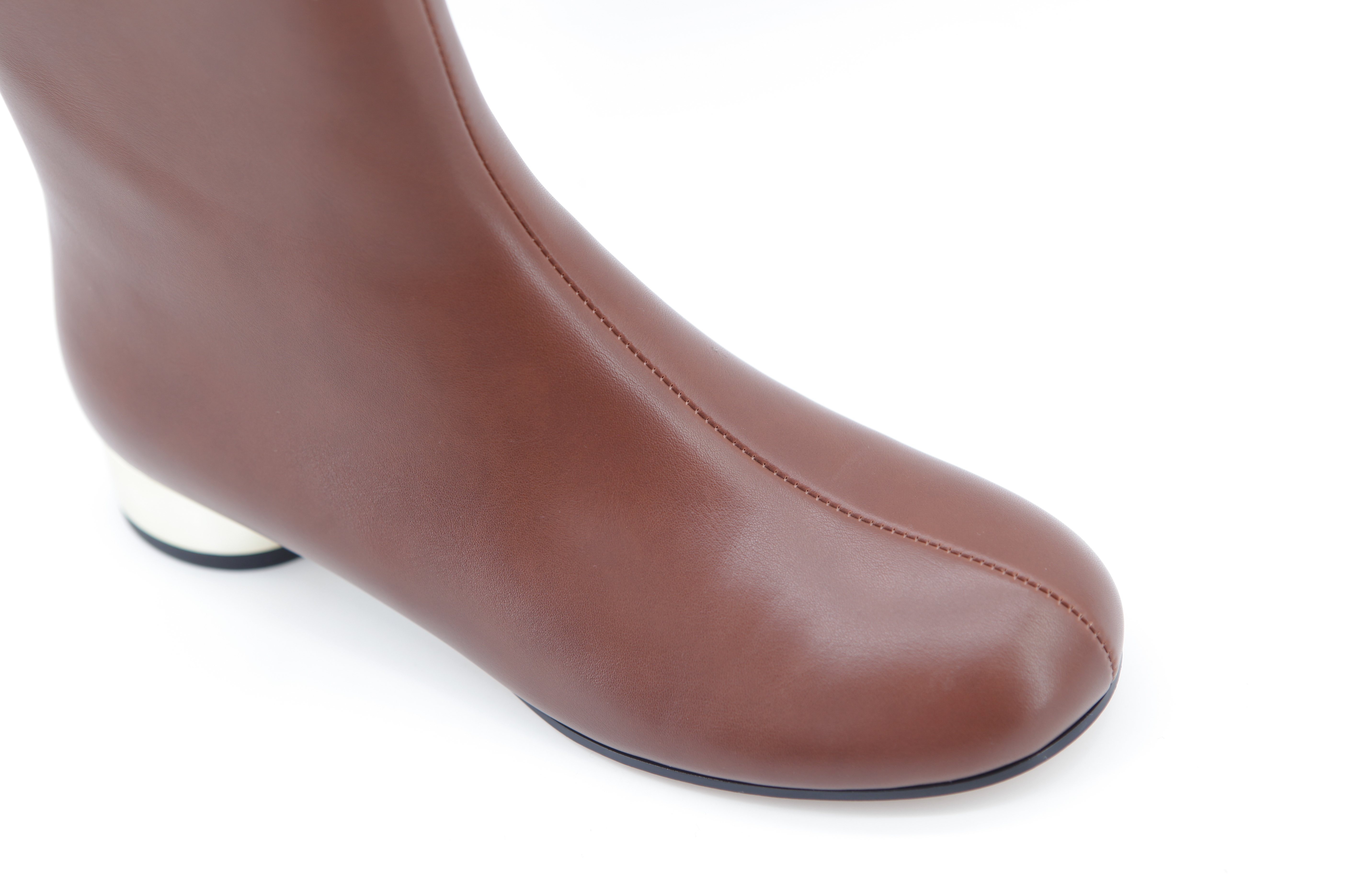Cielo Boots,COSMO Footwear,Women Light Brown Metallic Heel Ankle Boots