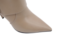 Livia Boot,COSMO Footwear,Women Khaki Fold Over Buckle Stiletto Mid Calf Boots