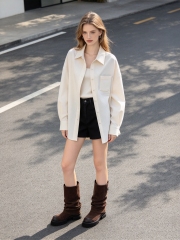 Calina boot,COSMO Footwear,Women Slouchy Pocket O-Ring Chunky Mid Calf Boots