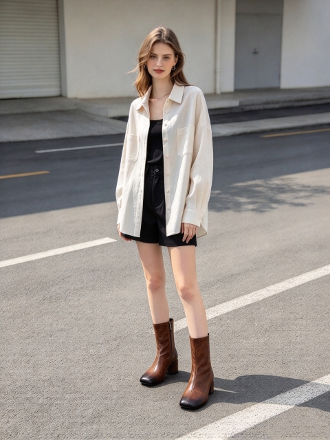 Morena boot,COSMO Footwear,Women Gradient Square Toe Block Heel Ankle Boots