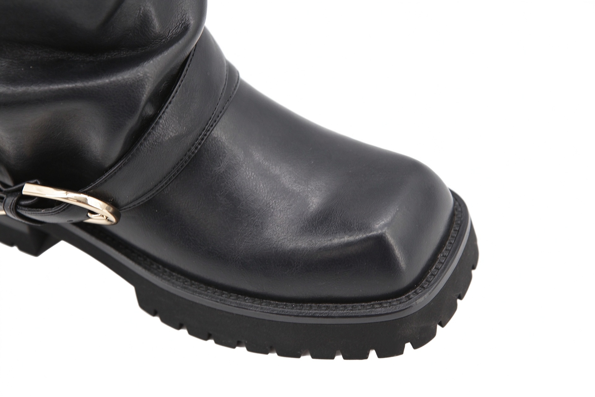 Serena boot,COSMO Footwear,Women Slouchy Multi O-Ring Buckle Chunky Mid Calf Boots