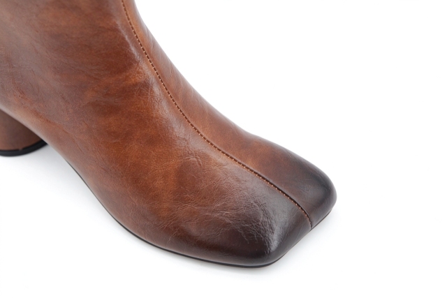 Morena boot,COSMO Footwear,Women Gradient Square Toe Block Heel Ankle Boots