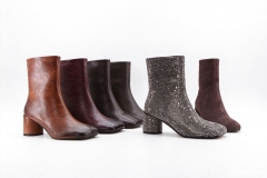 Morena boot,COSMO Footwear,Women Gradient Square Toe Block Heel Ankle Boots