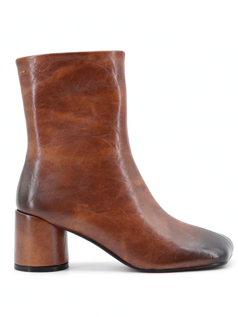 Morena boot,COSMO Footwear,Women Gradient Square Toe Block Heel Ankle Boots