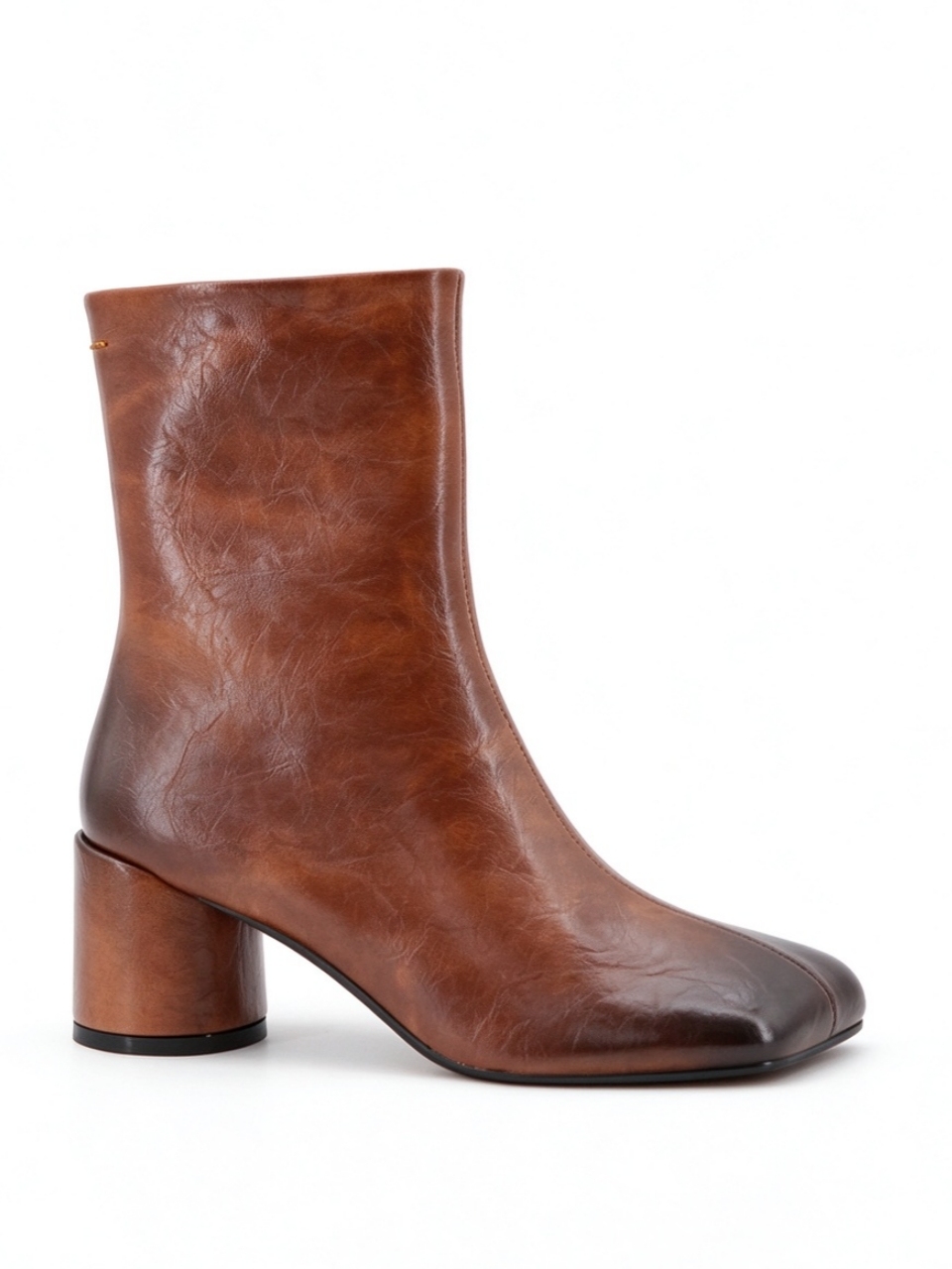 Morena boot,COSMO Footwear,Women Gradient Square Toe Block Heel Ankle Boots