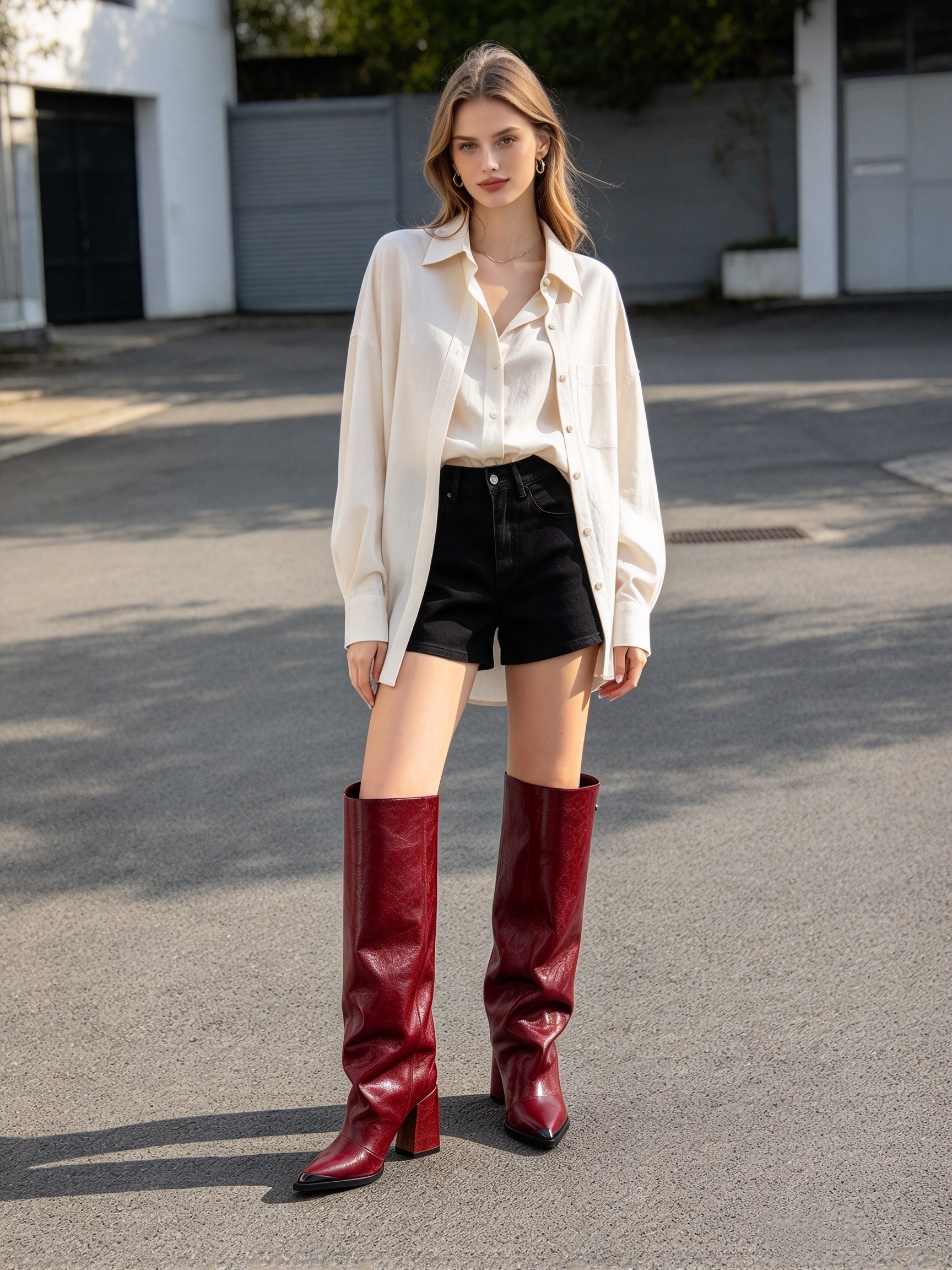 Orsola boot,COSMO Footwear,Women Slouchy Knee High Boots, Metal Tip Pointed Toe