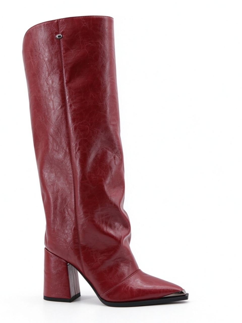 Orsola boot,COSMO Footwear,Women Slouchy Knee High Boots, Metal Tip Pointed Toe