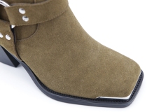 Tallia boot,COSMO Footwear,Women Moto Buckle Metal Toe Ankle Boots