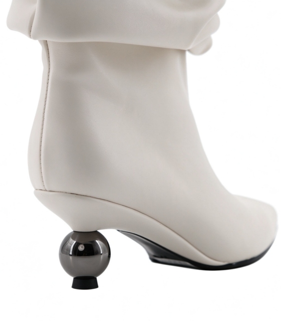 Lunera boot,COSMO Footwear,Women Ruched Sphere Heel Mid Calf Boots