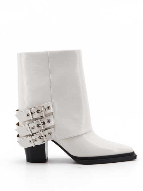Othara boot,COSMO Footwear,Women Multi Buckle Moto Mid Calf Boots