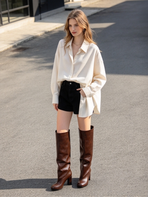 Toren boot,COSMO Footwear,Women Round Toe Block Heel Tall Boots