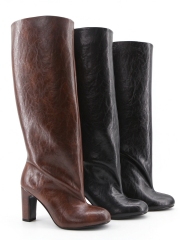 Toren boot,COSMO Footwear,Women Round Toe Block Heel Tall Boots