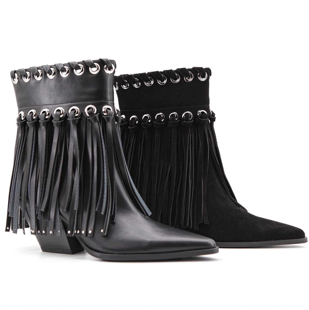 Serenya boot,COSMO Footwear,Fringe Western Ankle Cowboy Boots