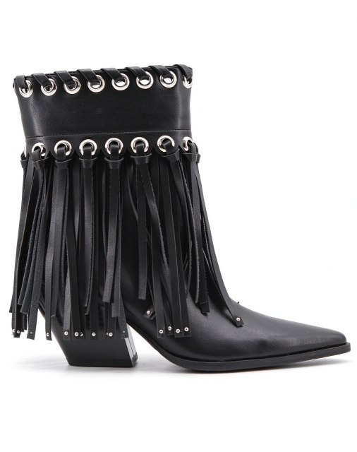 Serenya boot,COSMO Footwear,Fringe Western Ankle Cowboy Boots
