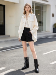 Calesta boot,COSMO Footwear,Women Buckle Moto Western Mid Calf Boots