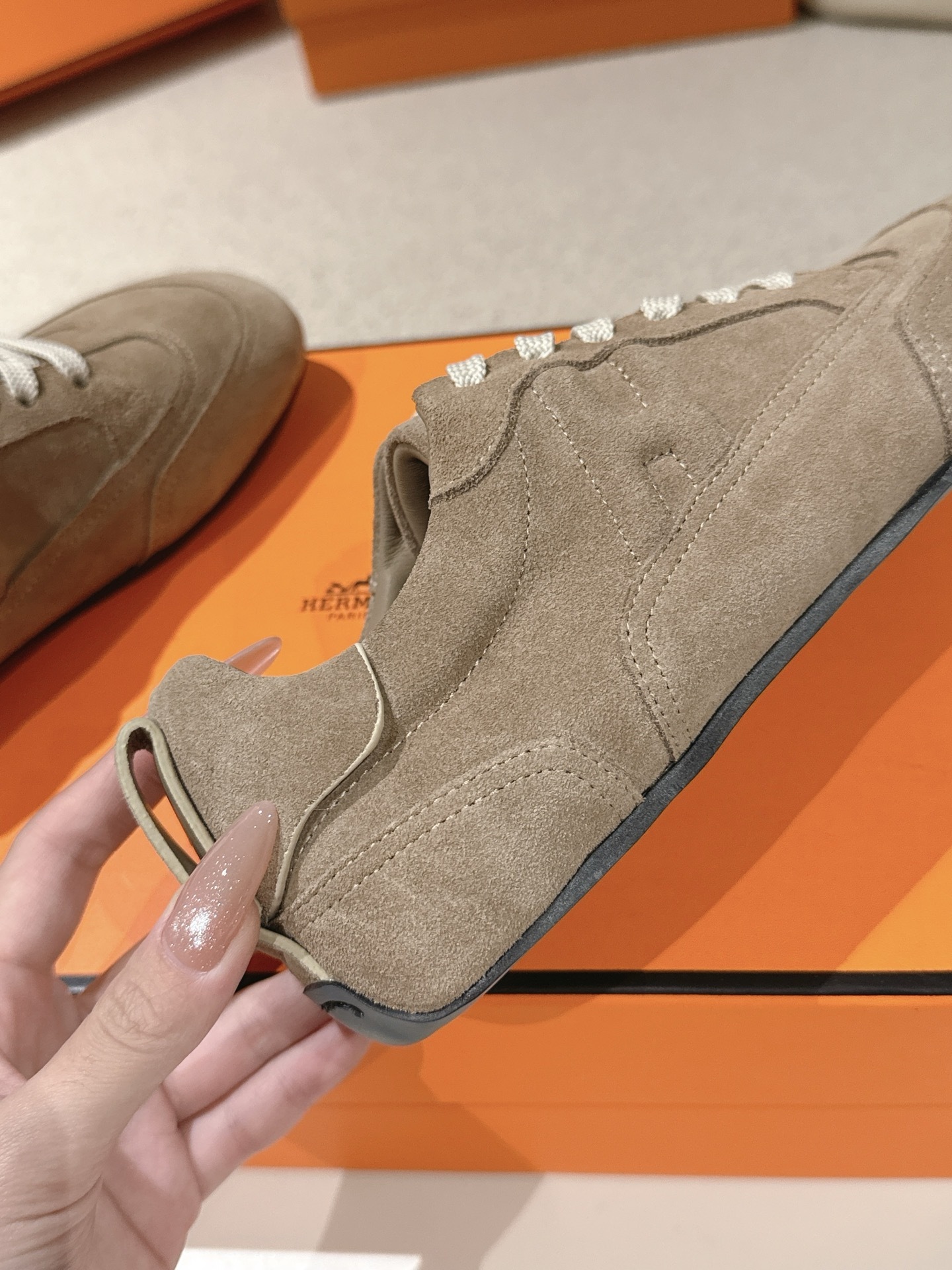Women Suede Retro Sneakers Soft Flat Casual Shoes Lace Up German Trainer Shoes