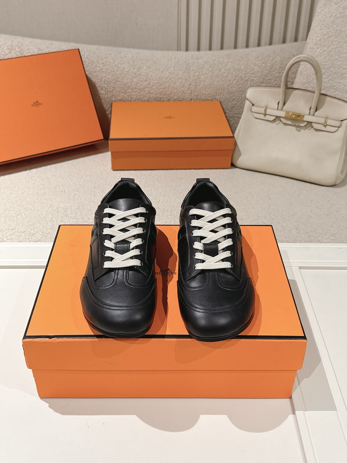 Women Leather German Trainers Flat Casual Sneakers Lace Up Daily Walking Shoes