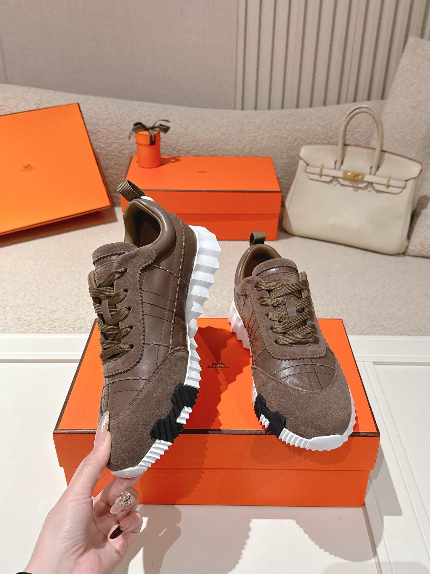 Women Lace Up Platform Sneakers Leather Casual Walking Trainers