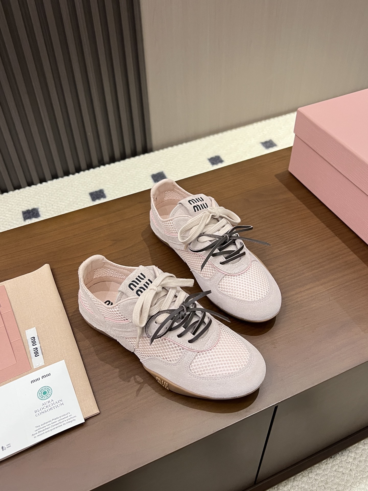 Women Pink Mesh German Trainers Sneakers Lace Up Flat Casual Sports Shoes