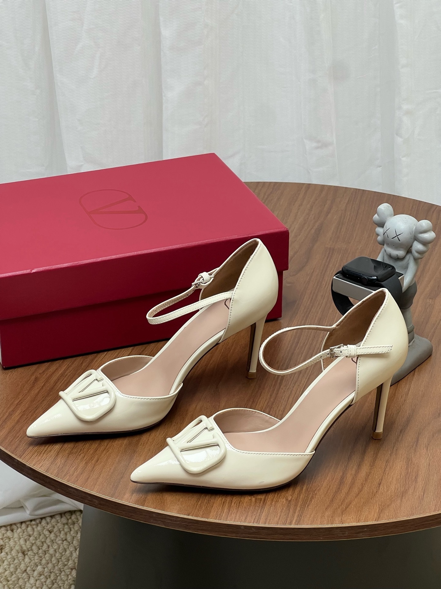 Women Pointed Toe Ankle Strap High Heels Elegant Hollow Slingback Pumps Party Dress Shoes