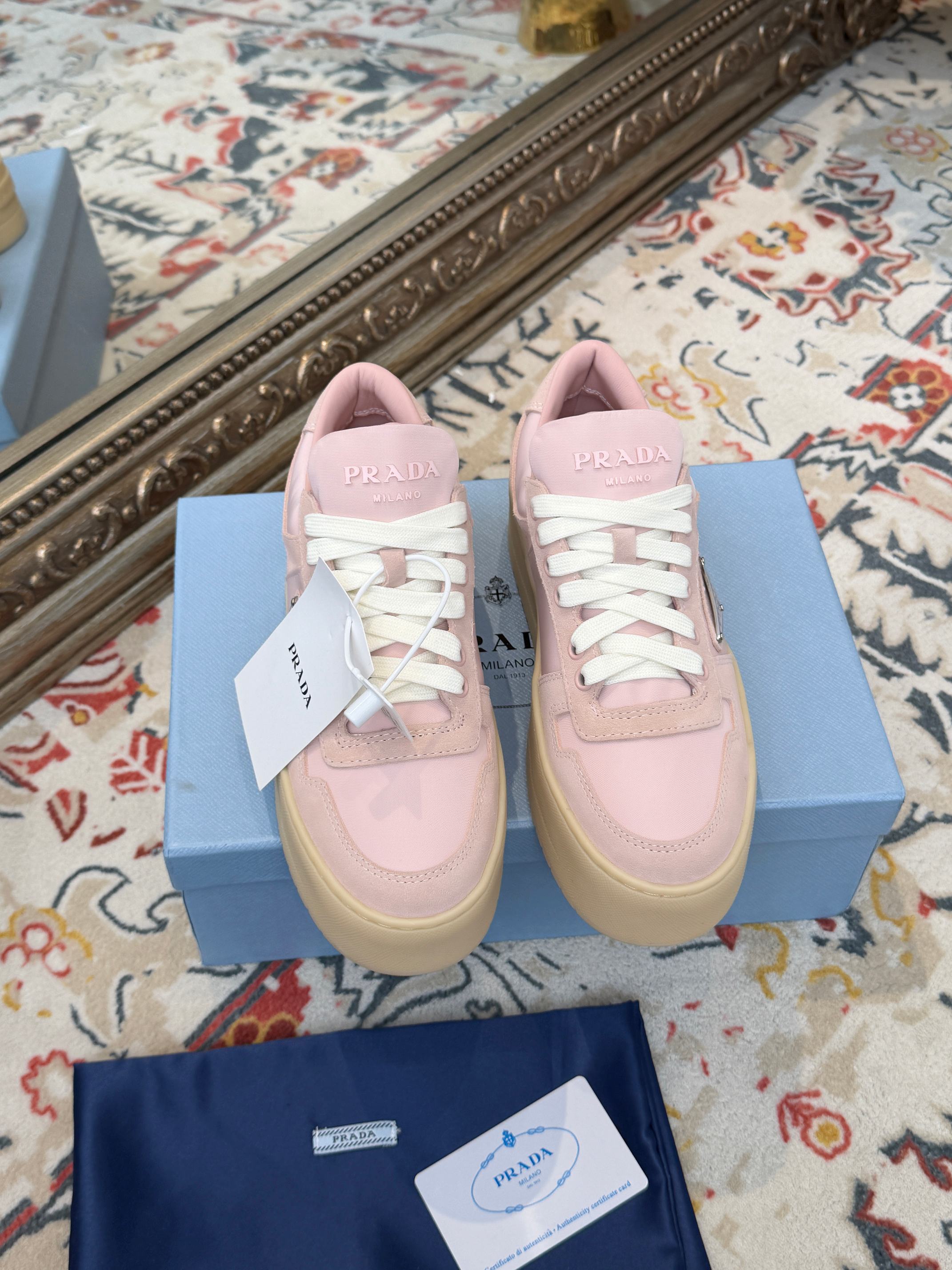 Women Pink Suede Platform Sneakers Lace Up Thick Sole Casual Walking Shoes