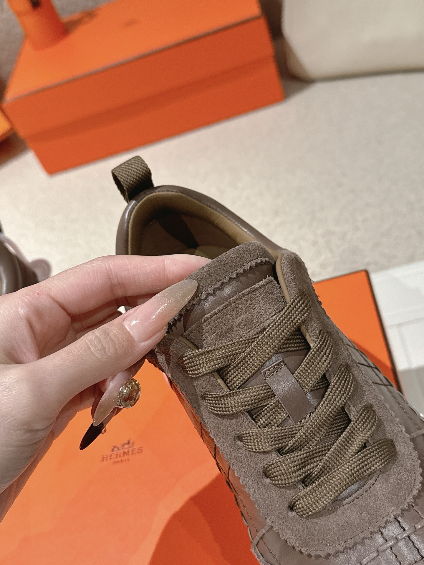 Women Lace Up Platform Sneakers Leather Casual Walking Trainers