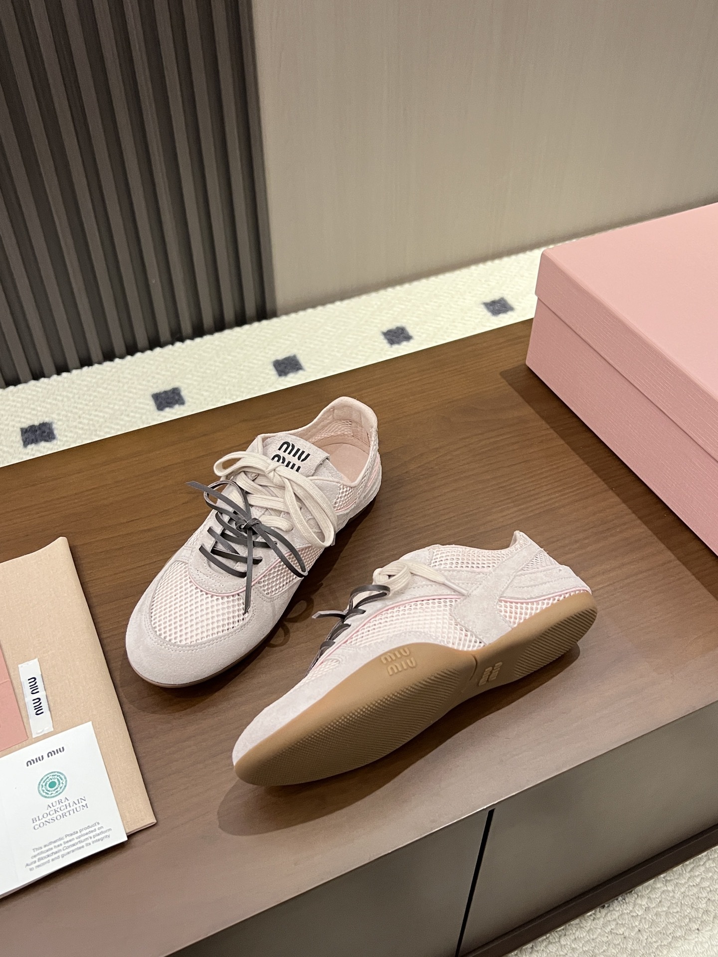 Women Pink Mesh German Trainers Sneakers Lace Up Flat Casual Sports Shoes