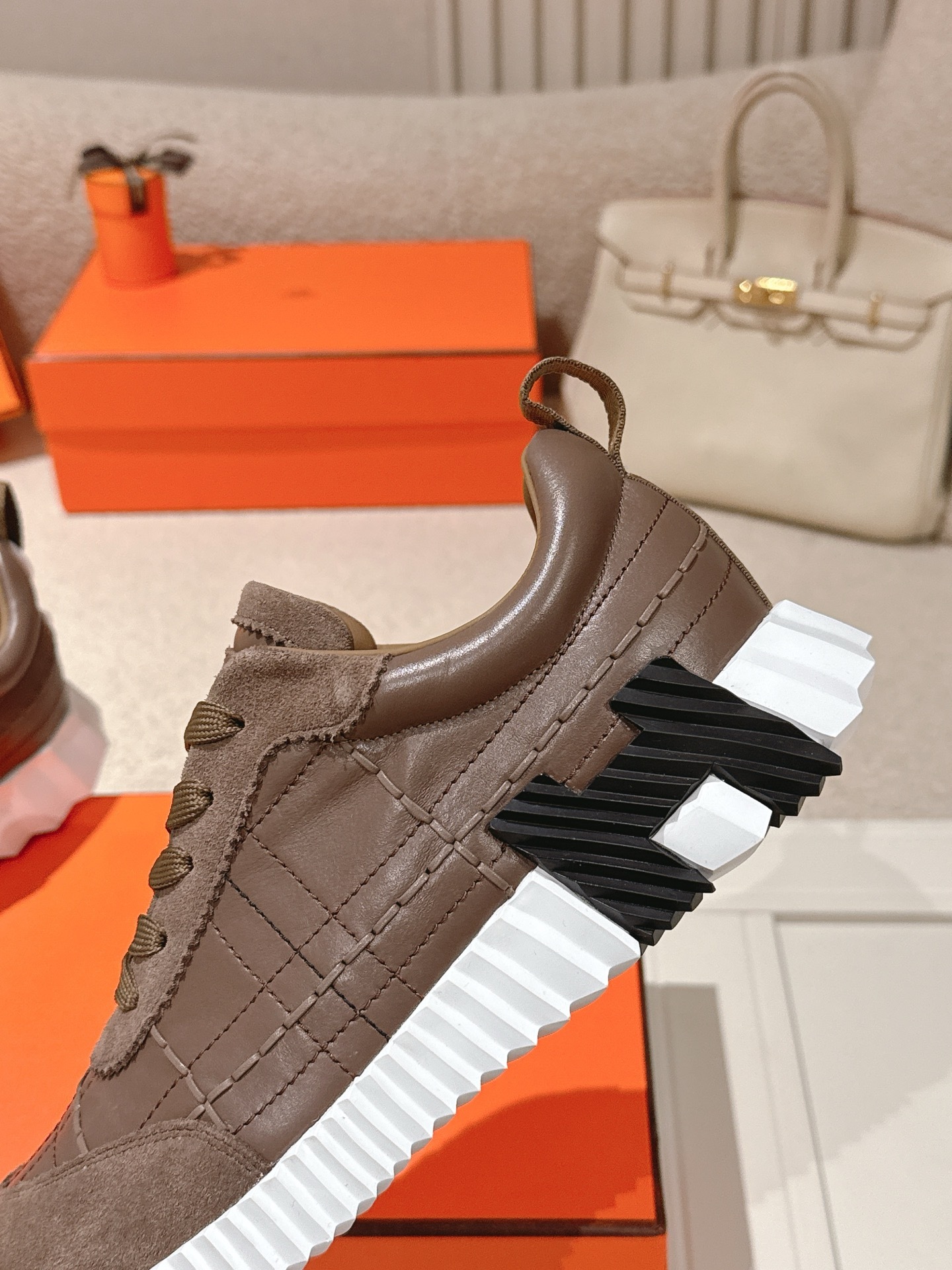 Women Lace Up Platform Sneakers Leather Casual Walking Trainers