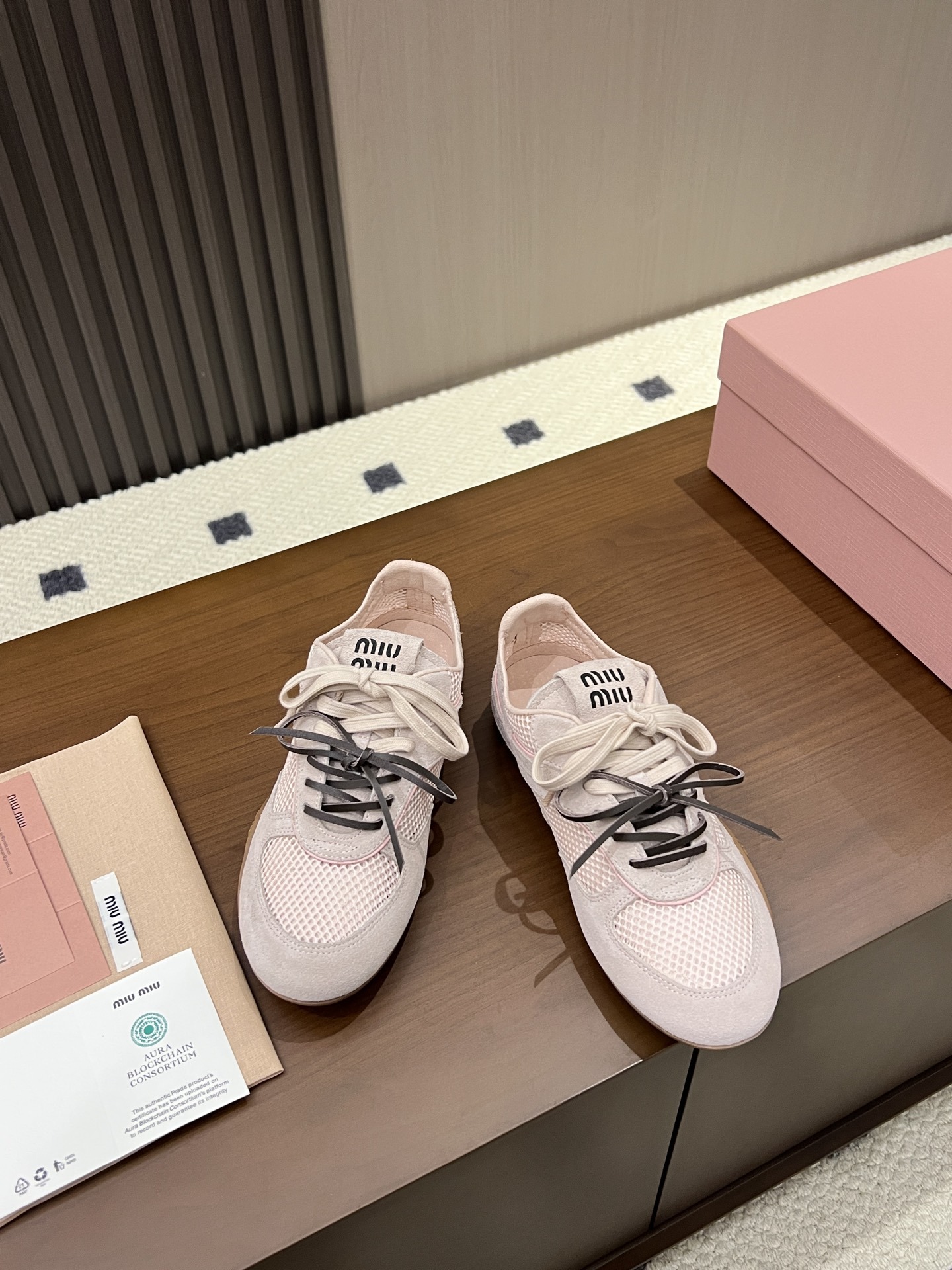Women Pink Mesh German Trainers Sneakers Lace Up Flat Casual Sports Shoes