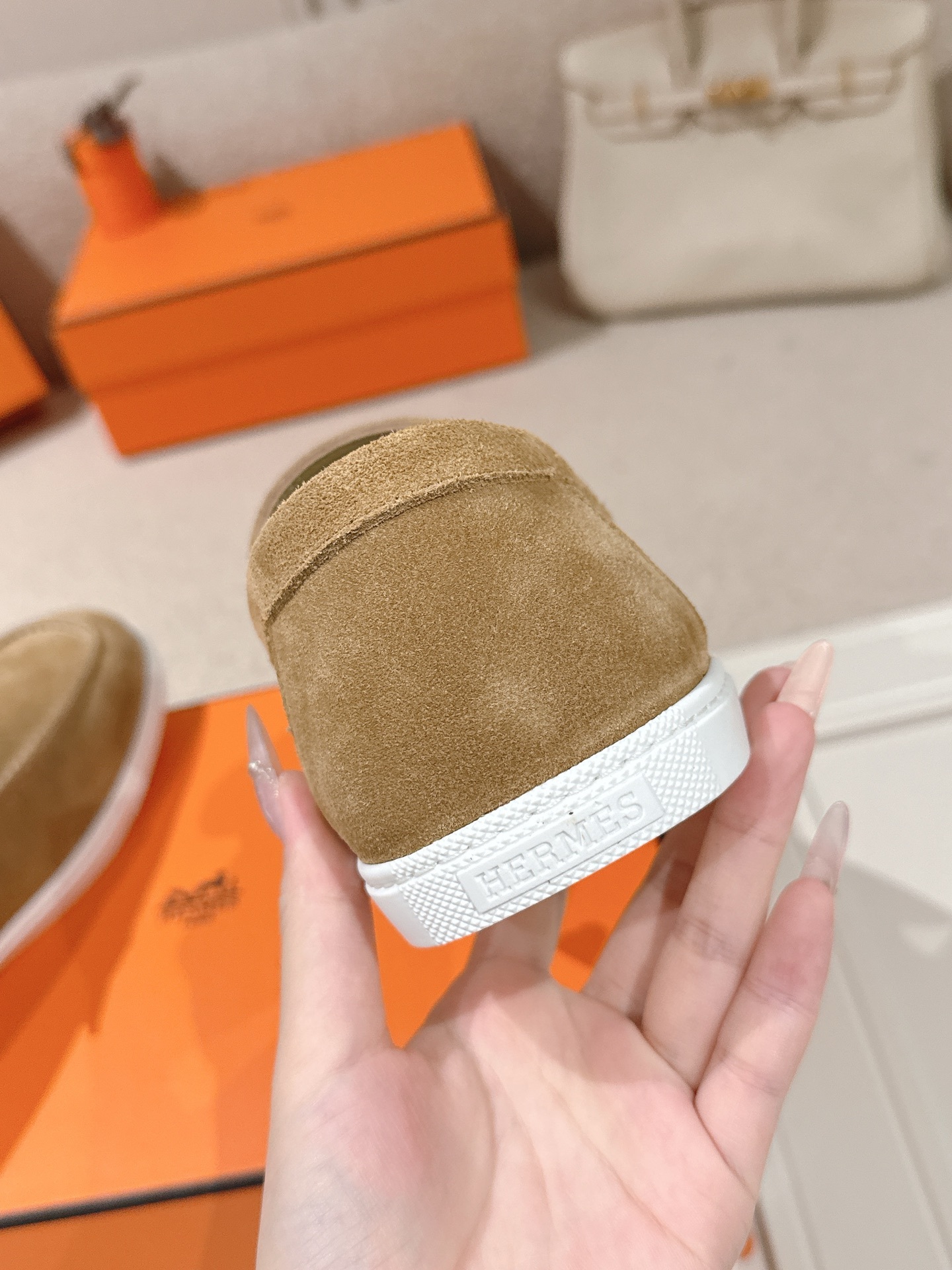 Women Suede Metal Buckle Loafers Slip On Flat Casual Walking Shoes