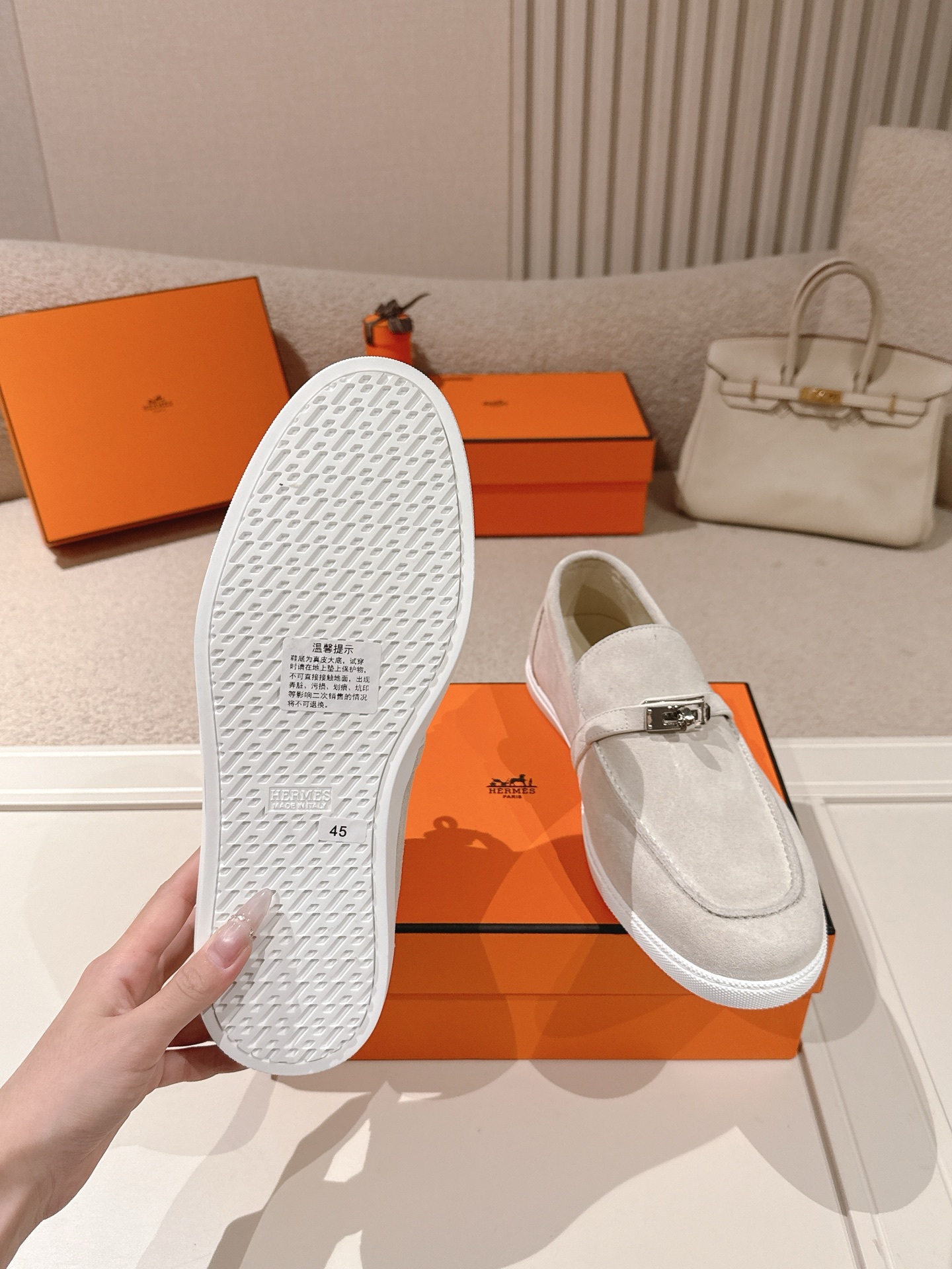 Women Suede Metal Buckle Loafers Slip On Flat Casual Walking Shoes