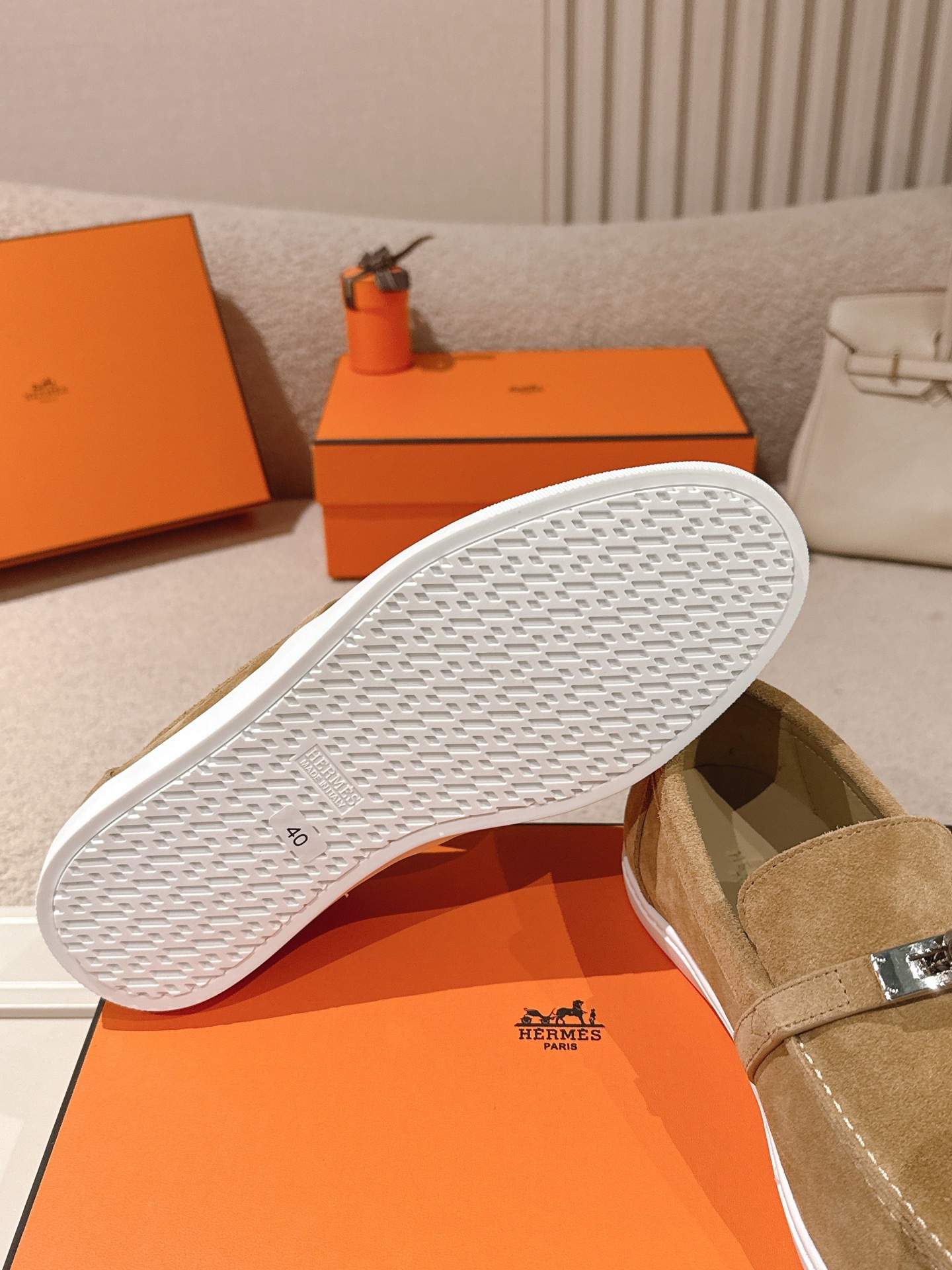 Women Suede Metal Buckle Loafers Slip On Flat Casual Walking Shoes