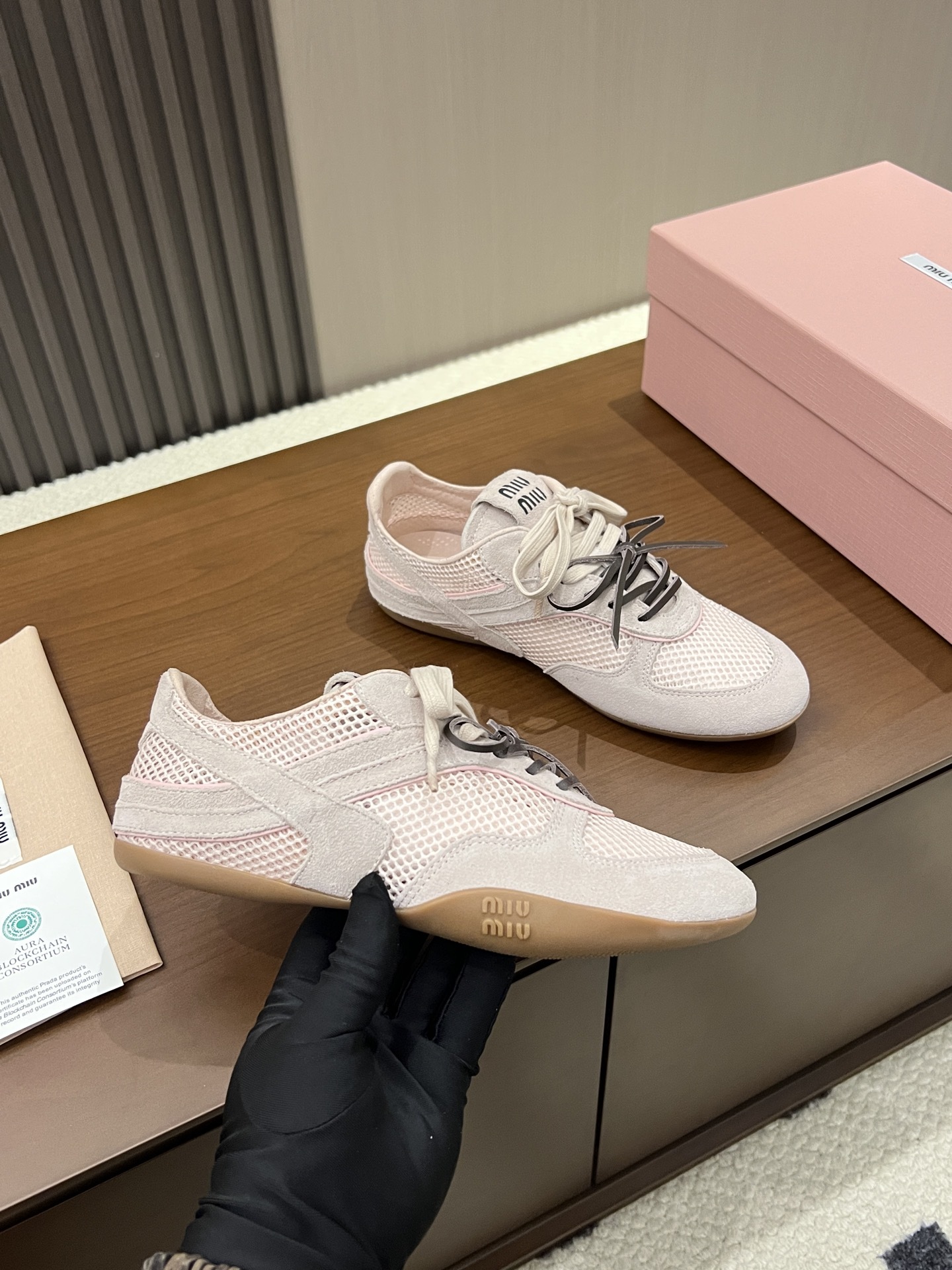 Women Pink Mesh German Trainers Sneakers Lace Up Flat Casual Sports Shoes