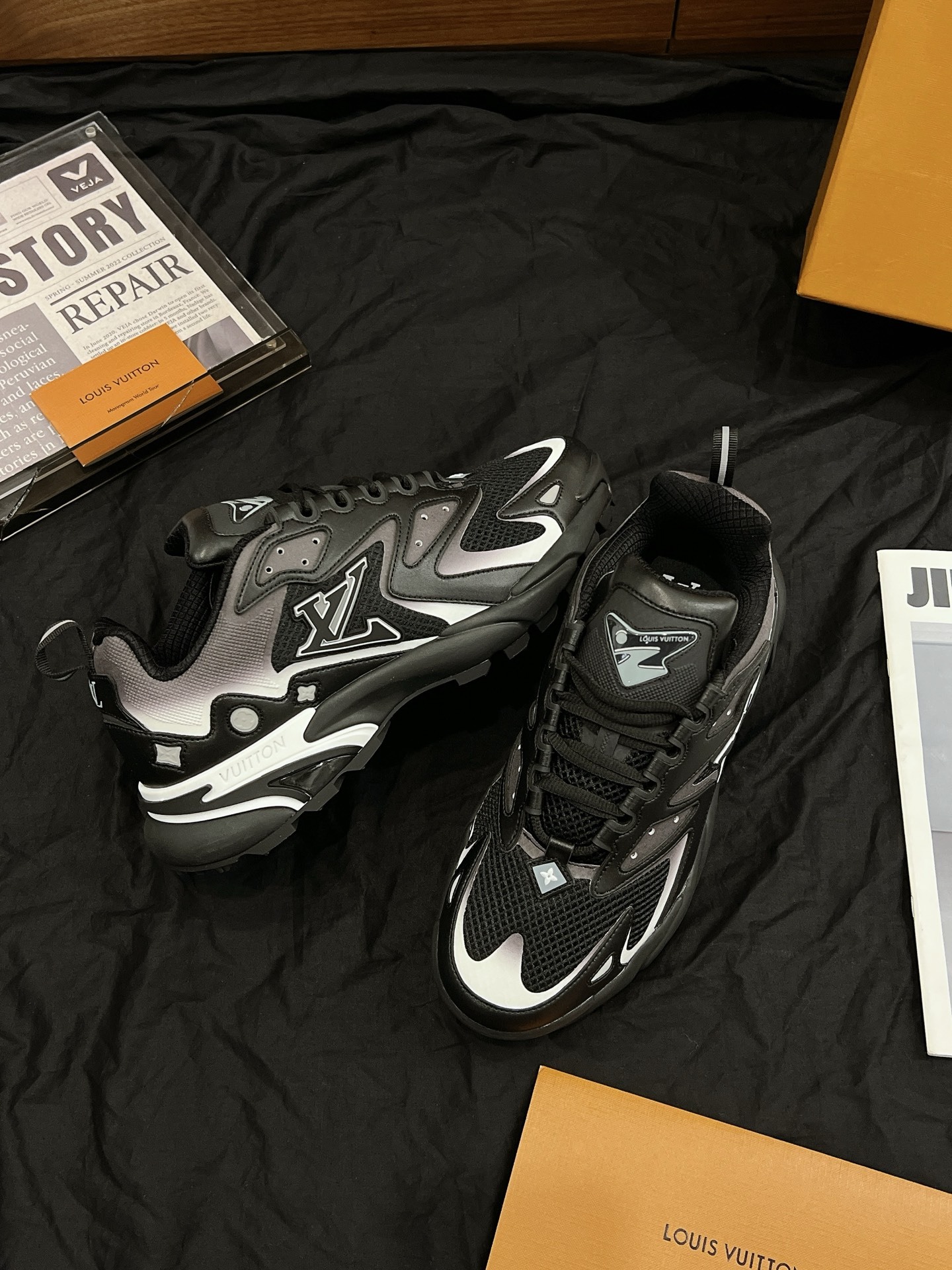 Black White Color Block Chunky Platform Dad Shoes Men Breathable Mesh Non-Slip Fashion Streetwear Casual Sneakers