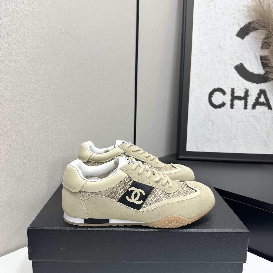 Women Khaki Mesh Suede Patchwork Sneakers Wear Resistant Gum Sole Retro Low Top Casual Walking Trainers